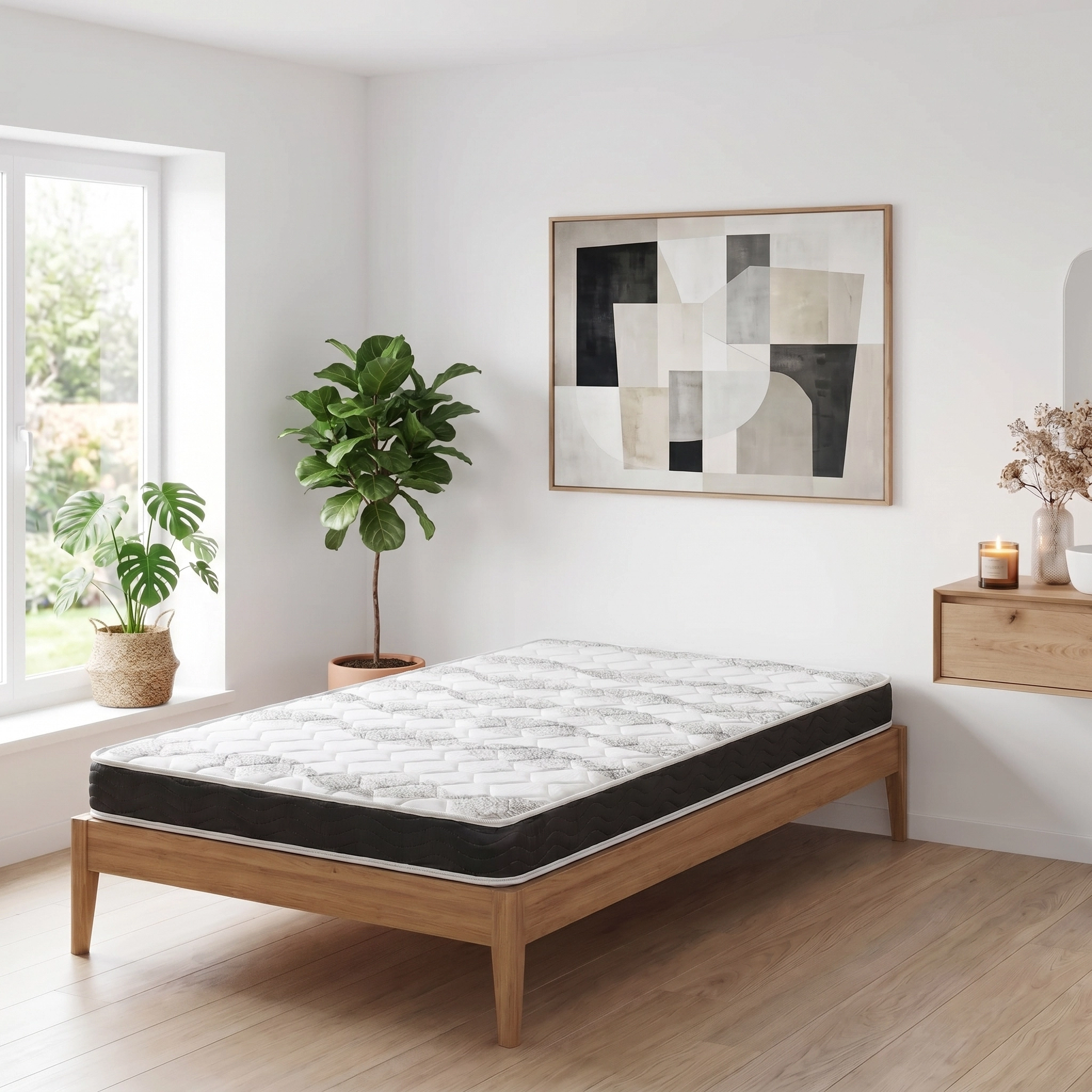 Matelas 90x200 cm Mousse - Matelas 1 place épaisseur 12 cm - Matelas pour Adulte Enfant - 2