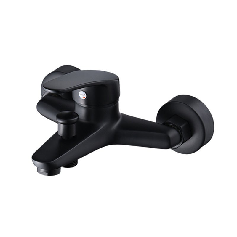 Czarna bateria wannowa bateria prysznicowa bateria zagęszczona