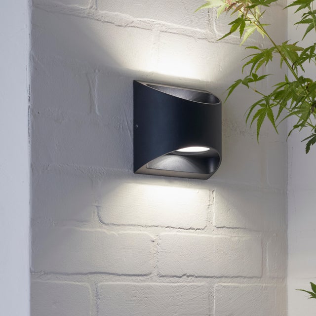 Lampa ścienna zewnętrzna LED JAVEA - 4000K - IP54 - Czarna - INSPIRE