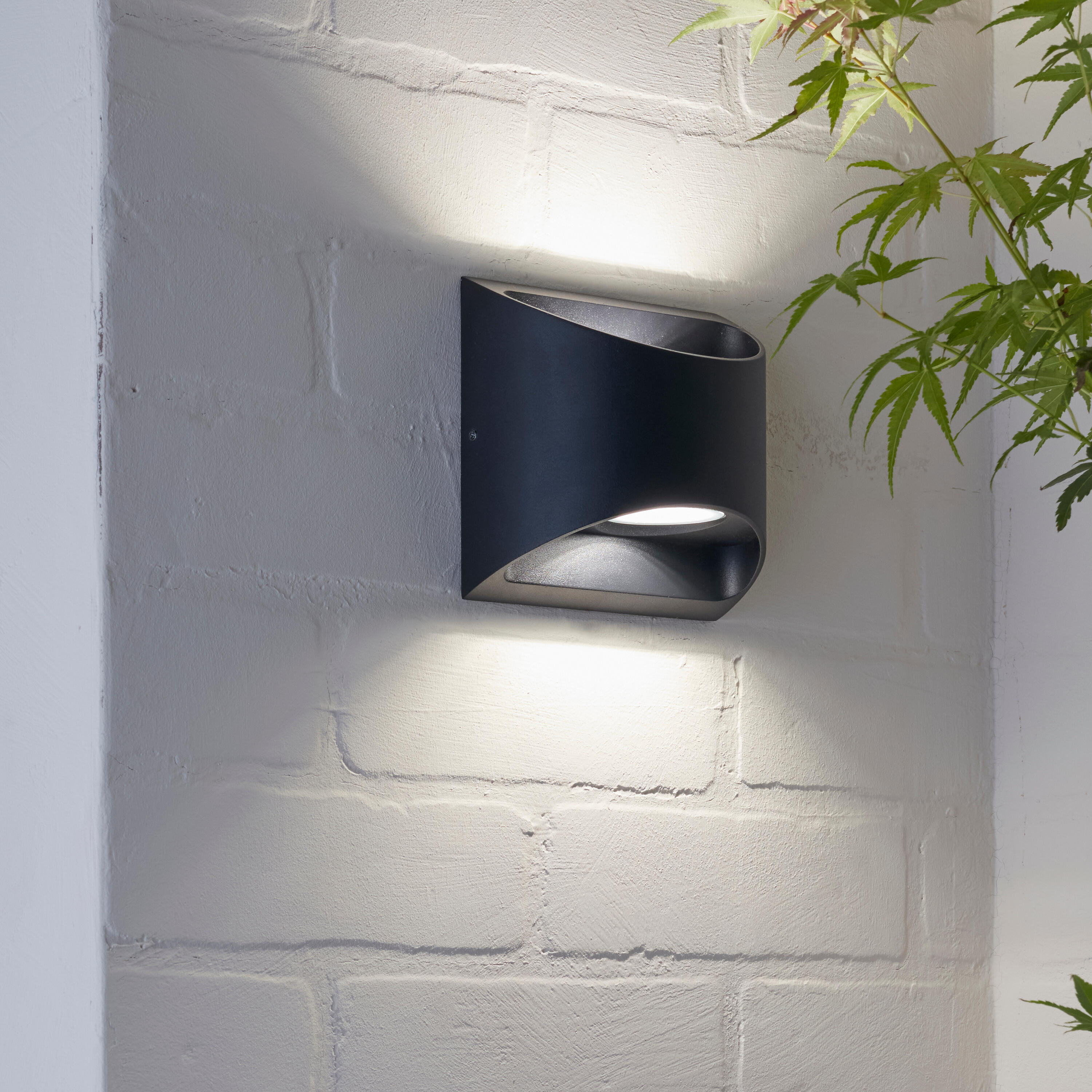 Lampa ścienna zewnętrzna LED JAVEA - 4000K - IP54 - Czarna - INSPIRE