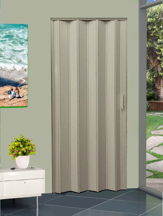 LANZI STIL Porta sanfonada Jolly (120 X 220 H – CINZA) pronta para instalação - também ajustável no local