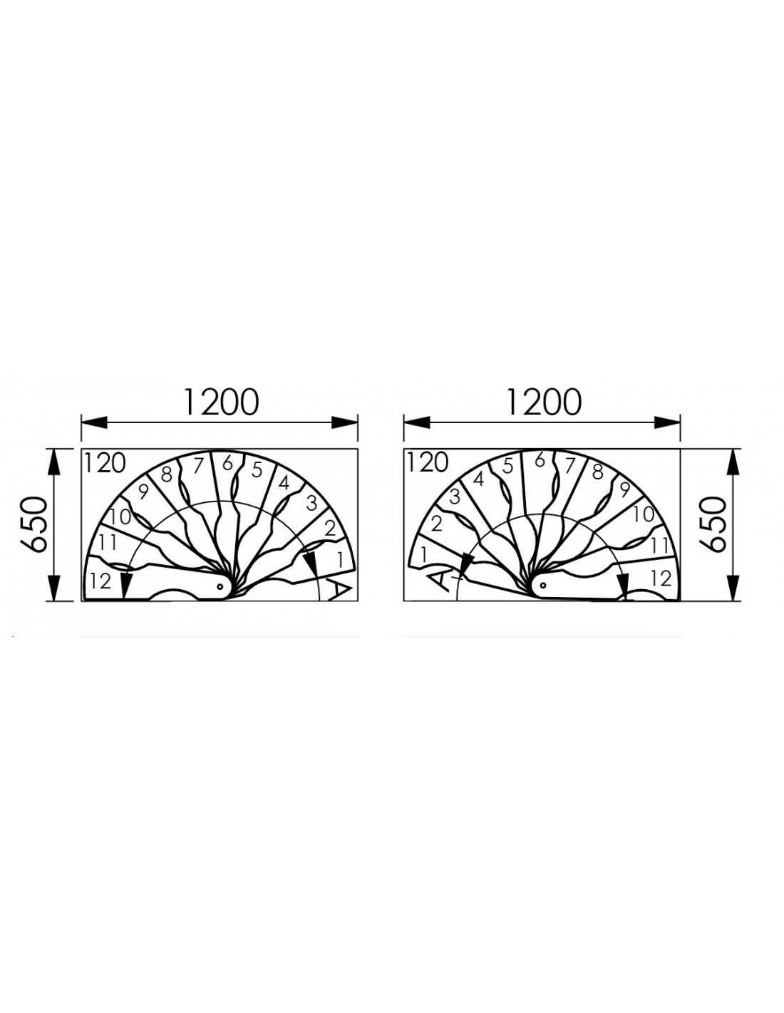 Escalier colimaçon 12 marches - Hauteur à franchir 2.47 à 3.05m - Structure noire et marche hêtre - Diamètre 140cm - SUON140/NH-12 - 6