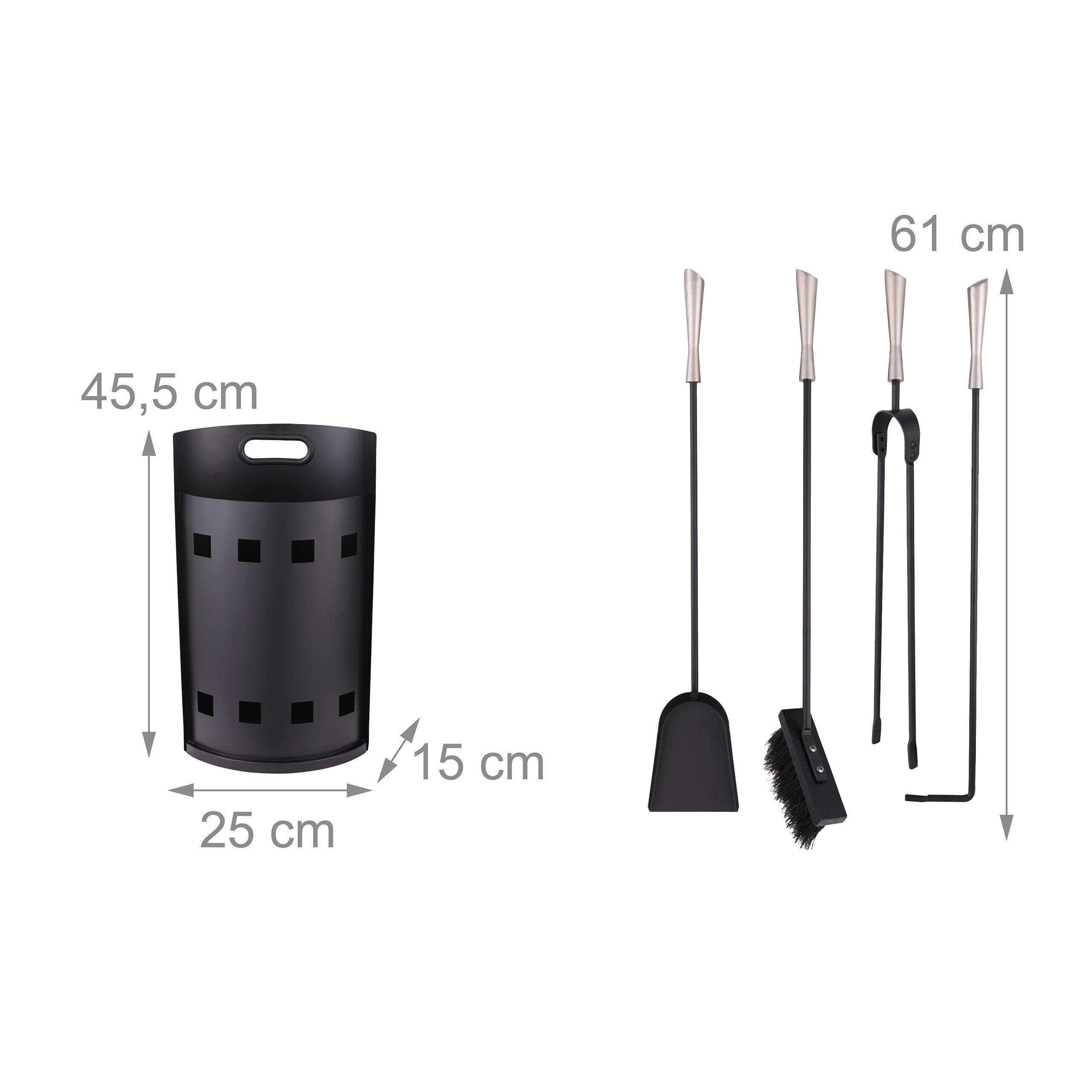 Juego De Chimenea 4 Piezas En Hierro Forjado