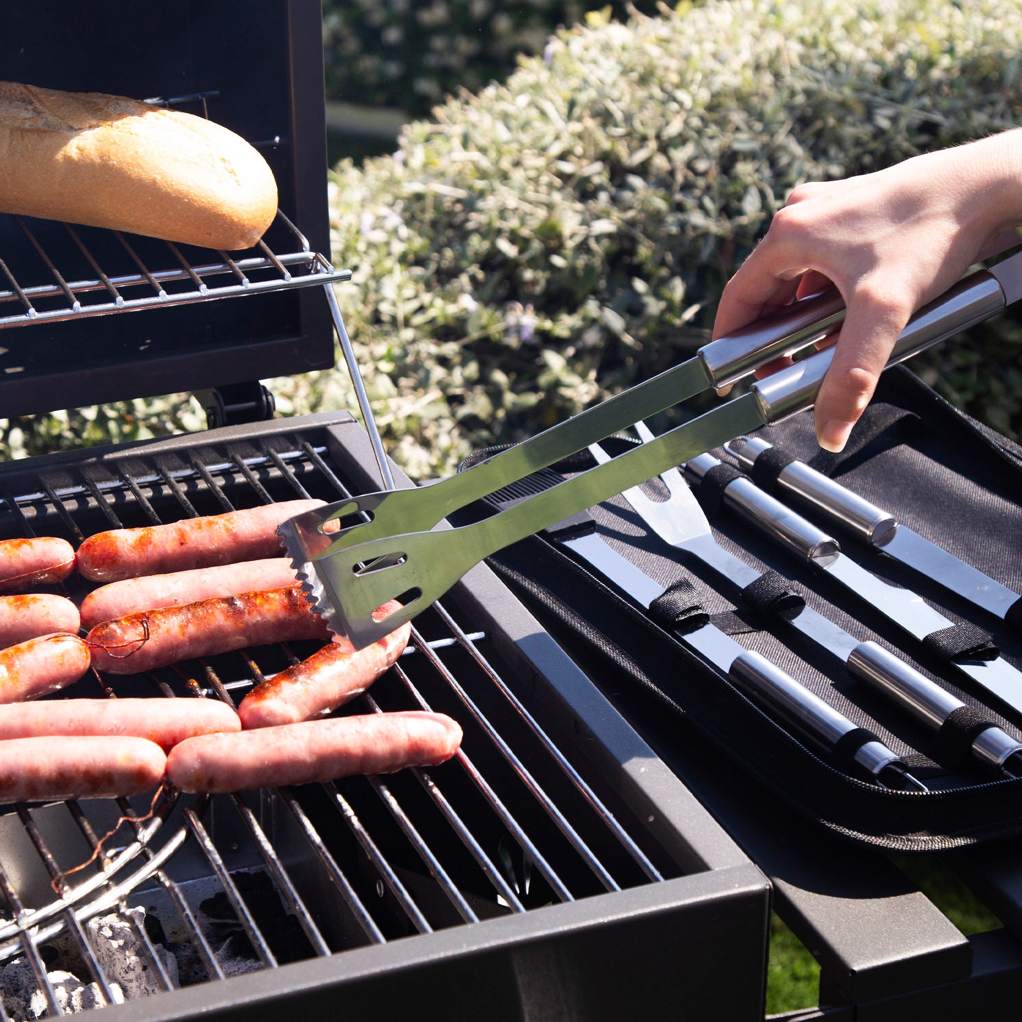 Kit para churrasco com bolsa Aktive - 5