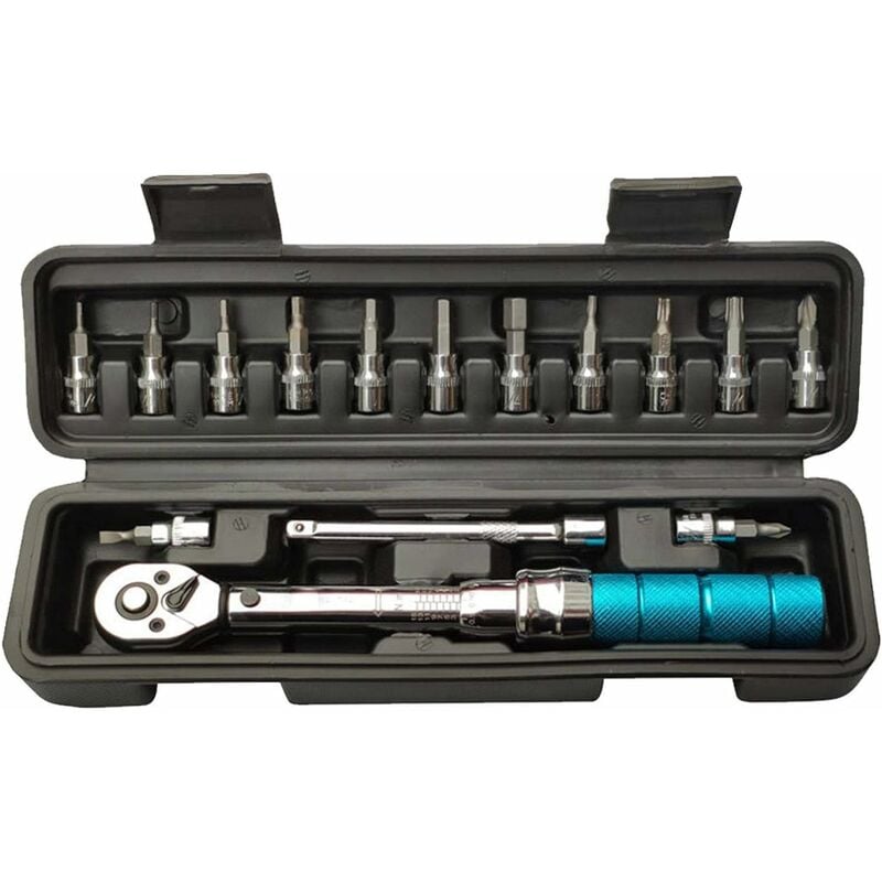 Kit De Clés à Cliquet 1/4 Pour Vélo – 13 Embouts, Tige Extension, Et Démonte-Pneu Pour Voyage