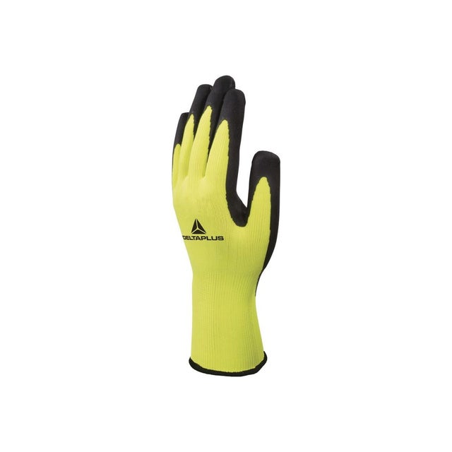 GANT TRICOT POLYESTER AVEC PAUME ENDUITE MOUSSE LATEX Jaune fluo/noir - DELTA PLUS - Taille M-8