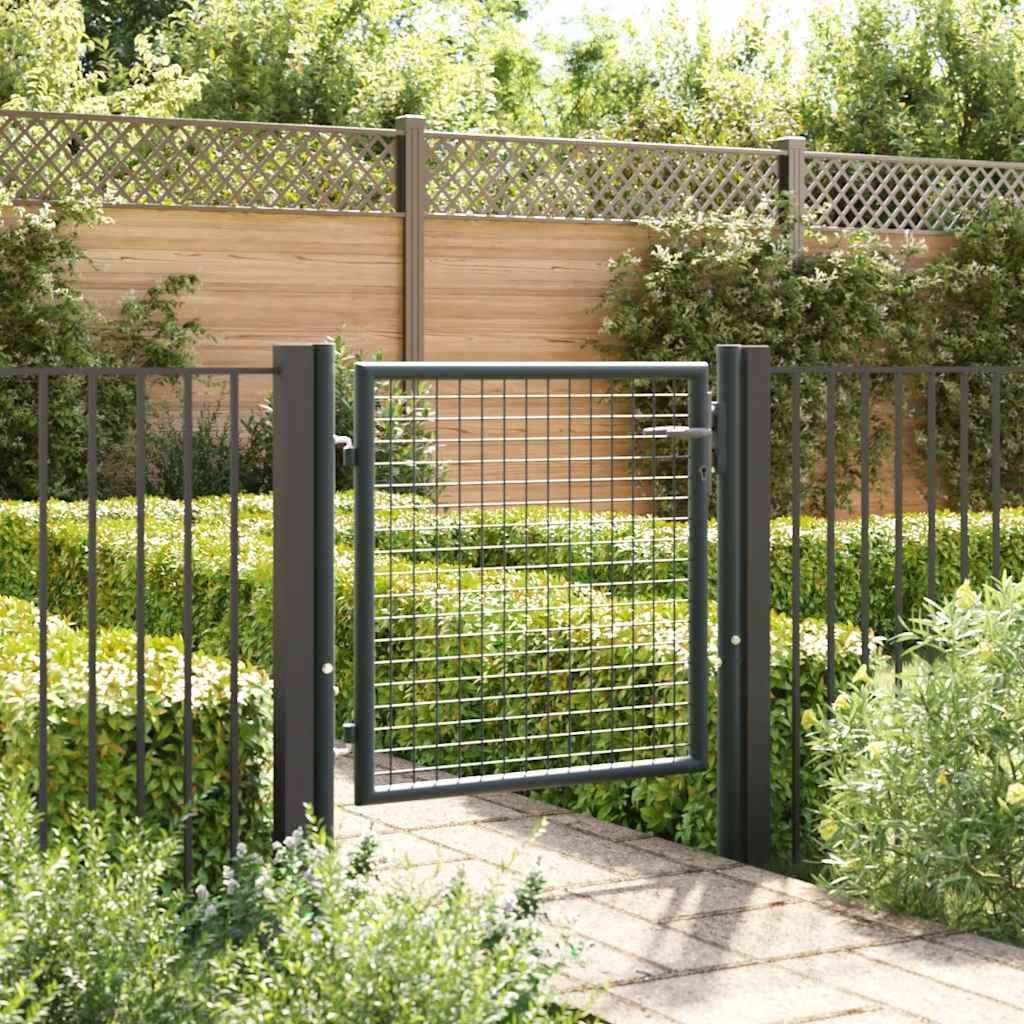 Vidaxl Puerta De Jardín De Malla Acero Galvanizado 100 X 75 Cm Gris , Leroy Merlin