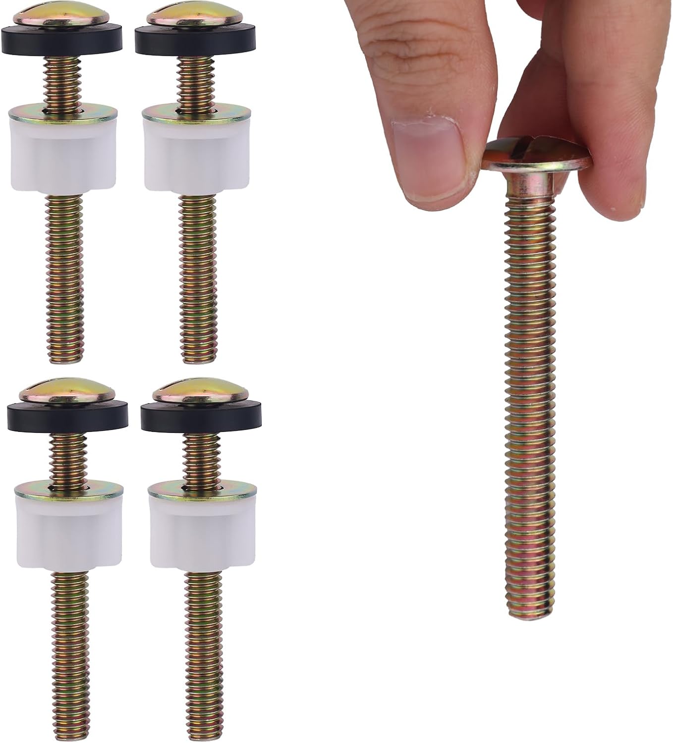 2 Vi Per Sedile WC, Coperchio Dado, Coperchio, K Di Montaggio Per Fissaggio Superiore, Accessori Per Il Bagno, Vi Di Ricambio Per Sedile WC - Foto 7