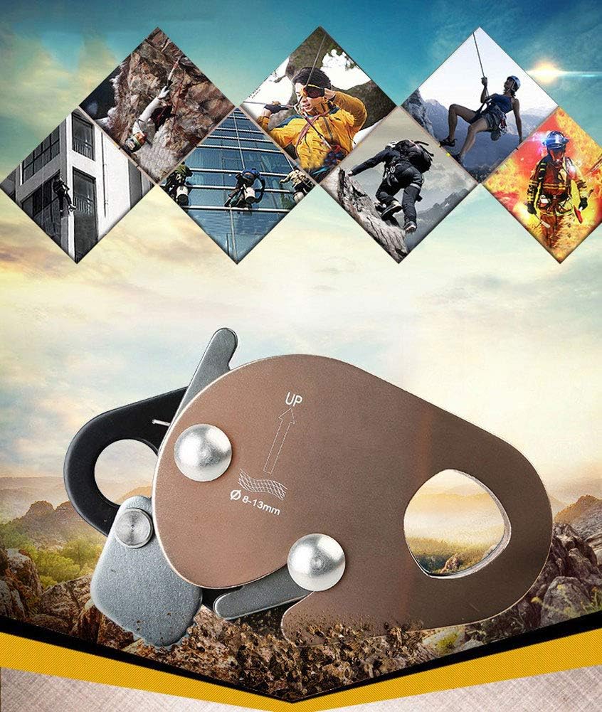 Frein de corde d'escalade Corde de sécurité Dispositif autobloquant 22KN Outdoor Cave Adventure Antichute pour cordes de 8 à 13 mm 1 pc. - 2