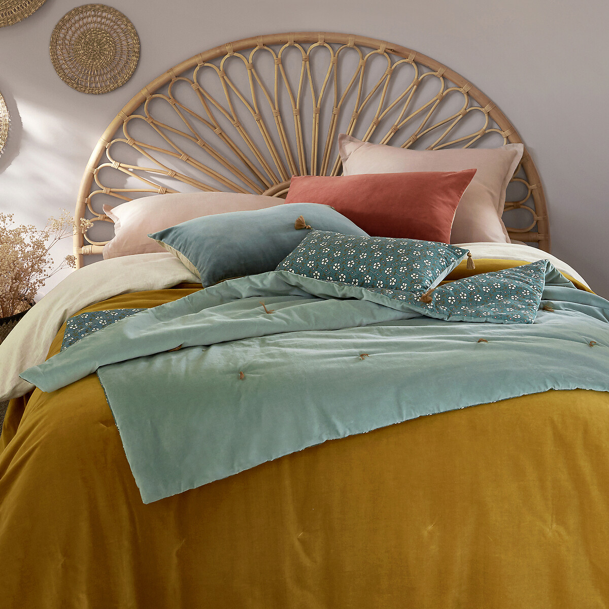 Tête de lit rotin, TIO - Rotin naturel - 160 cm - 7