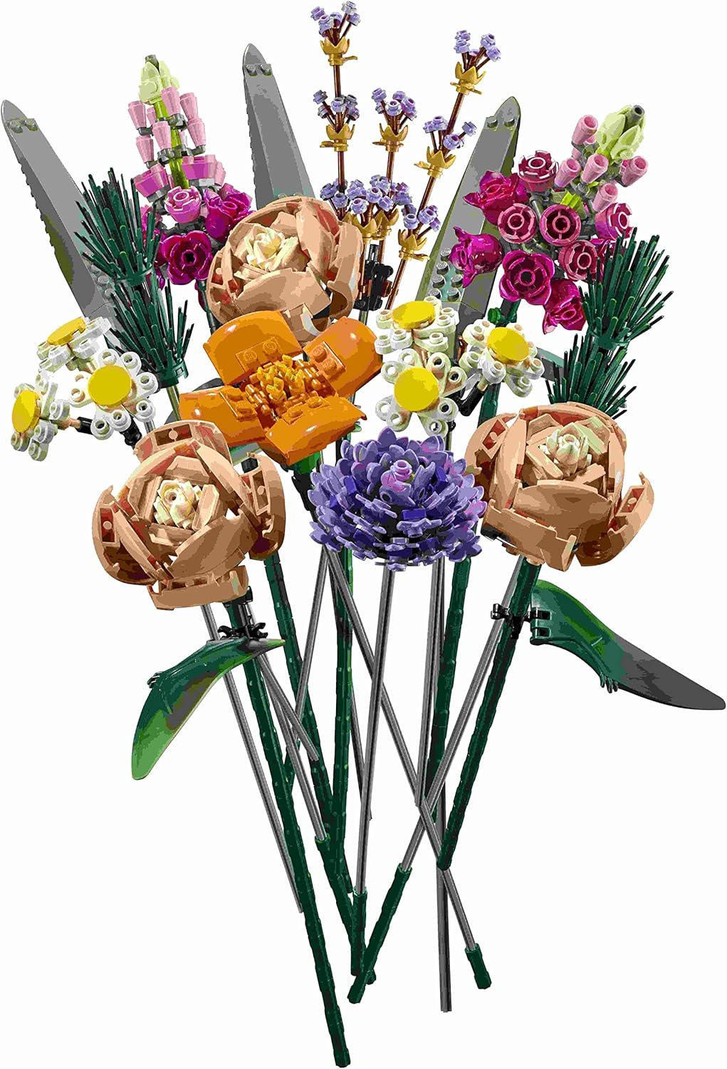Ensemble de construction de fleurs , bouquet à monter soi-même, décorations exquises - 7