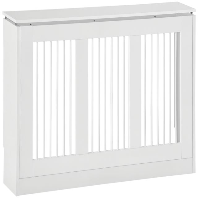 Cache-radiateur à persiennes 90 x 18 x 84 cm, blanc