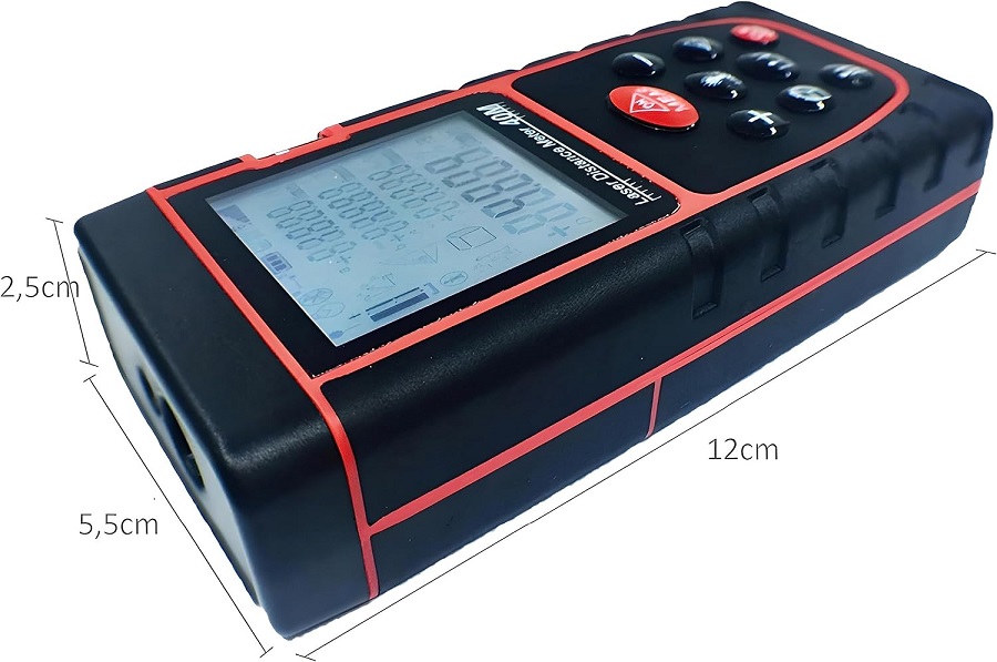 Metro Laser 50m - Misuratore Distanza Digitale, IP54, Con Livella A Bolla, Memoria 99 Dati