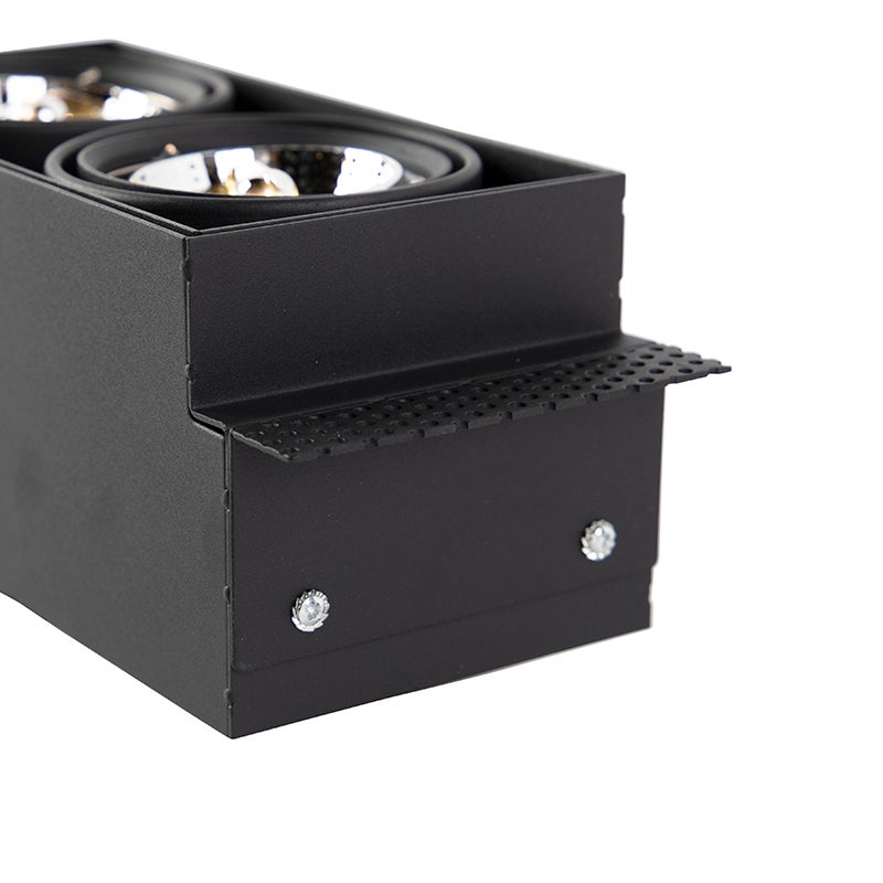 Faretto da incasso Smart nero senza bordi 2 luci incl. 2 Wifi GU10 70mm - Oneon - 3