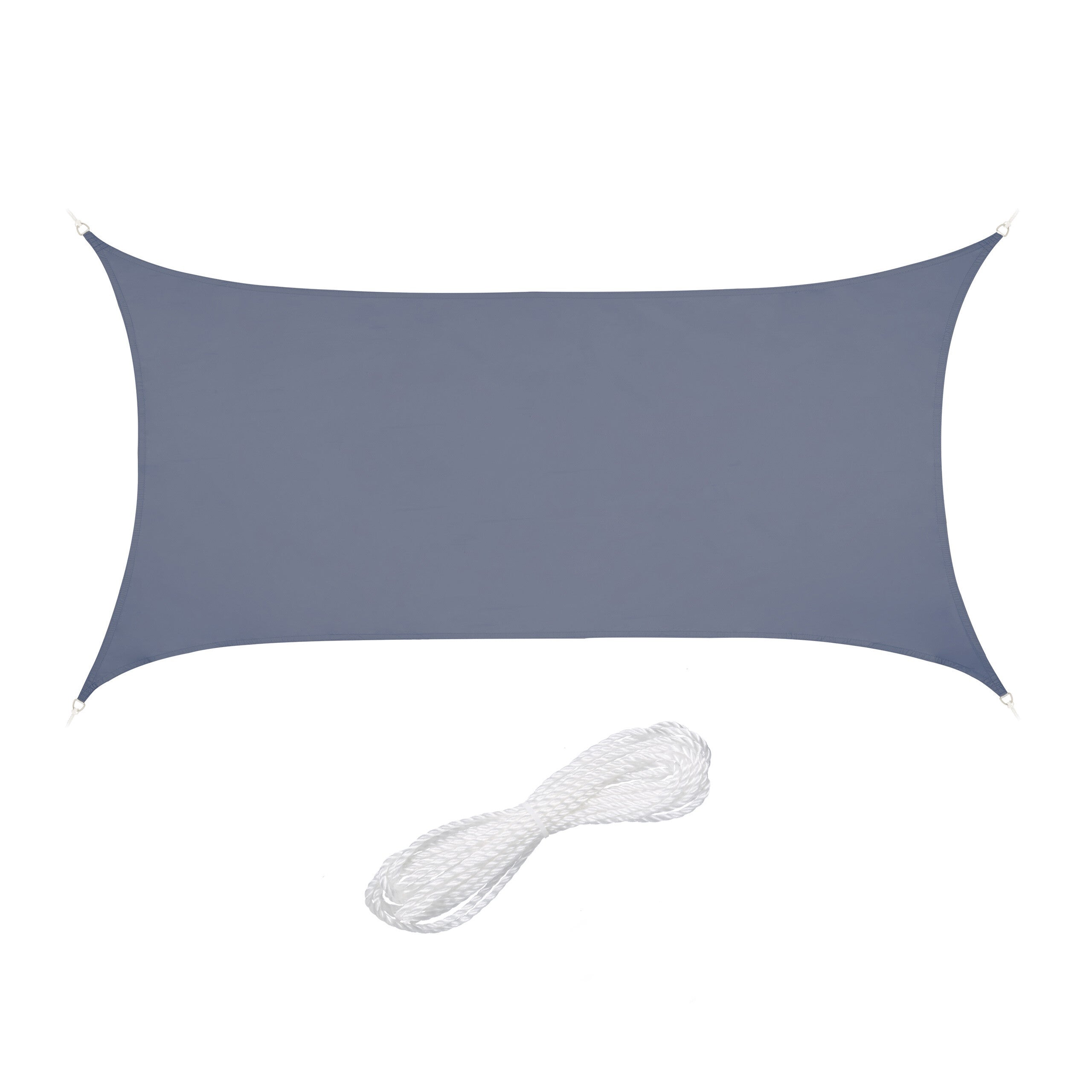 Voile D'ombrage Rectangulaire En HDPE 4x6m - Anti-UV - Résistant à L'eau Et à La Déchirure