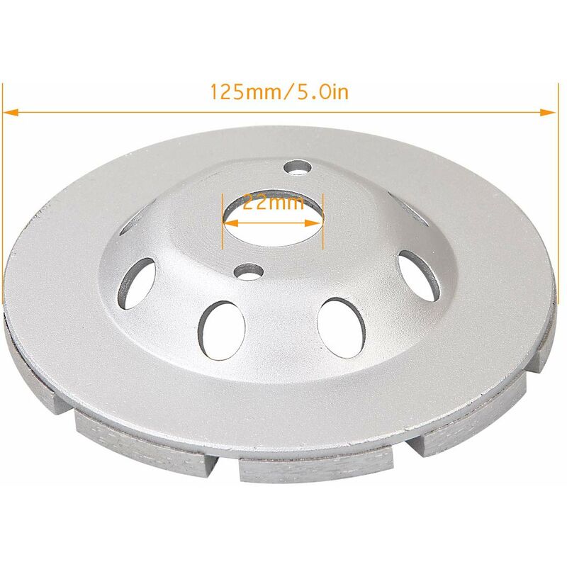 Disque Diamant à Meuler Béton 125 x 22.23 MM / 4.92
