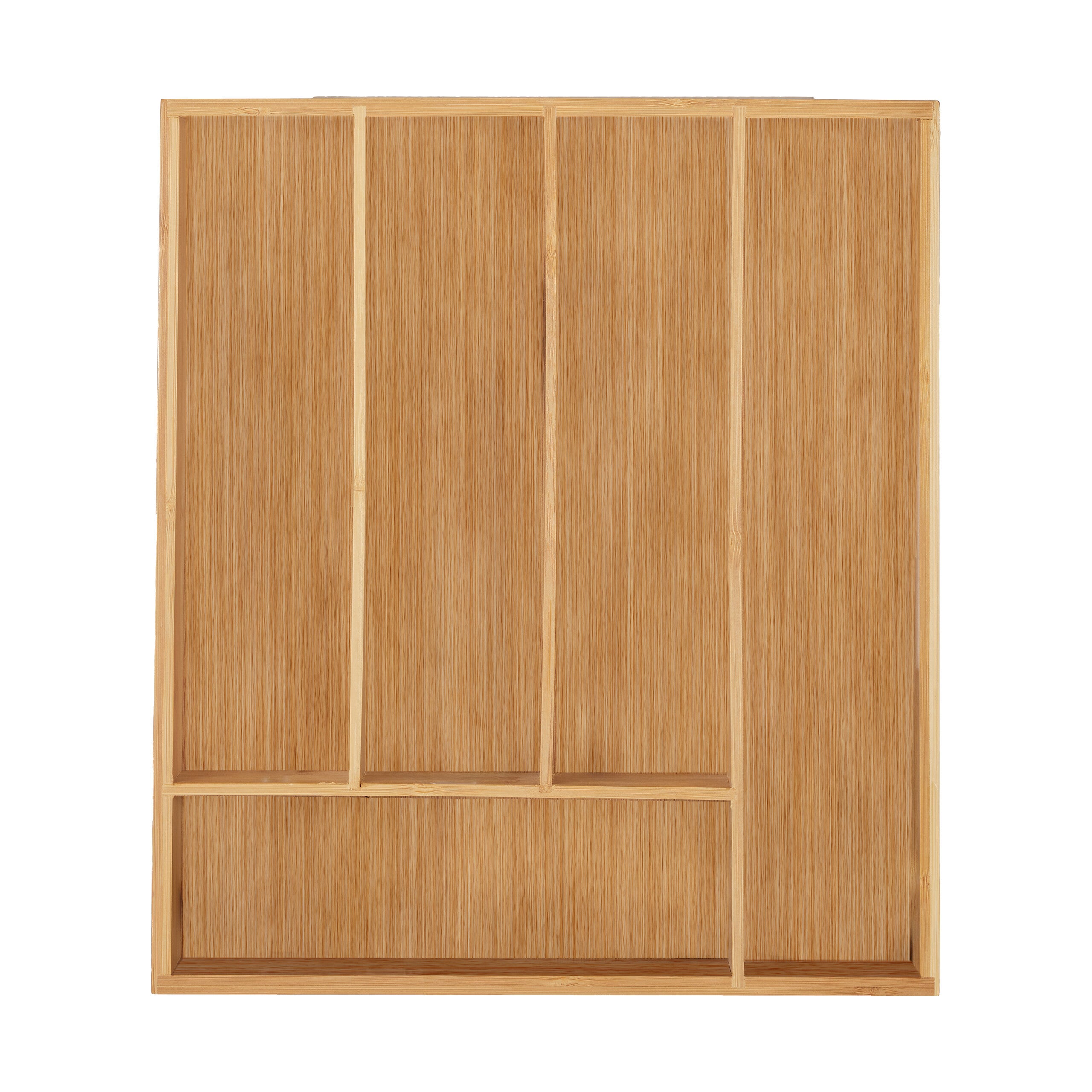 Portaposate Bambù 4 Scomparti | Organizer Da Cassetto Per Cucina E Ufficio - Foto 8