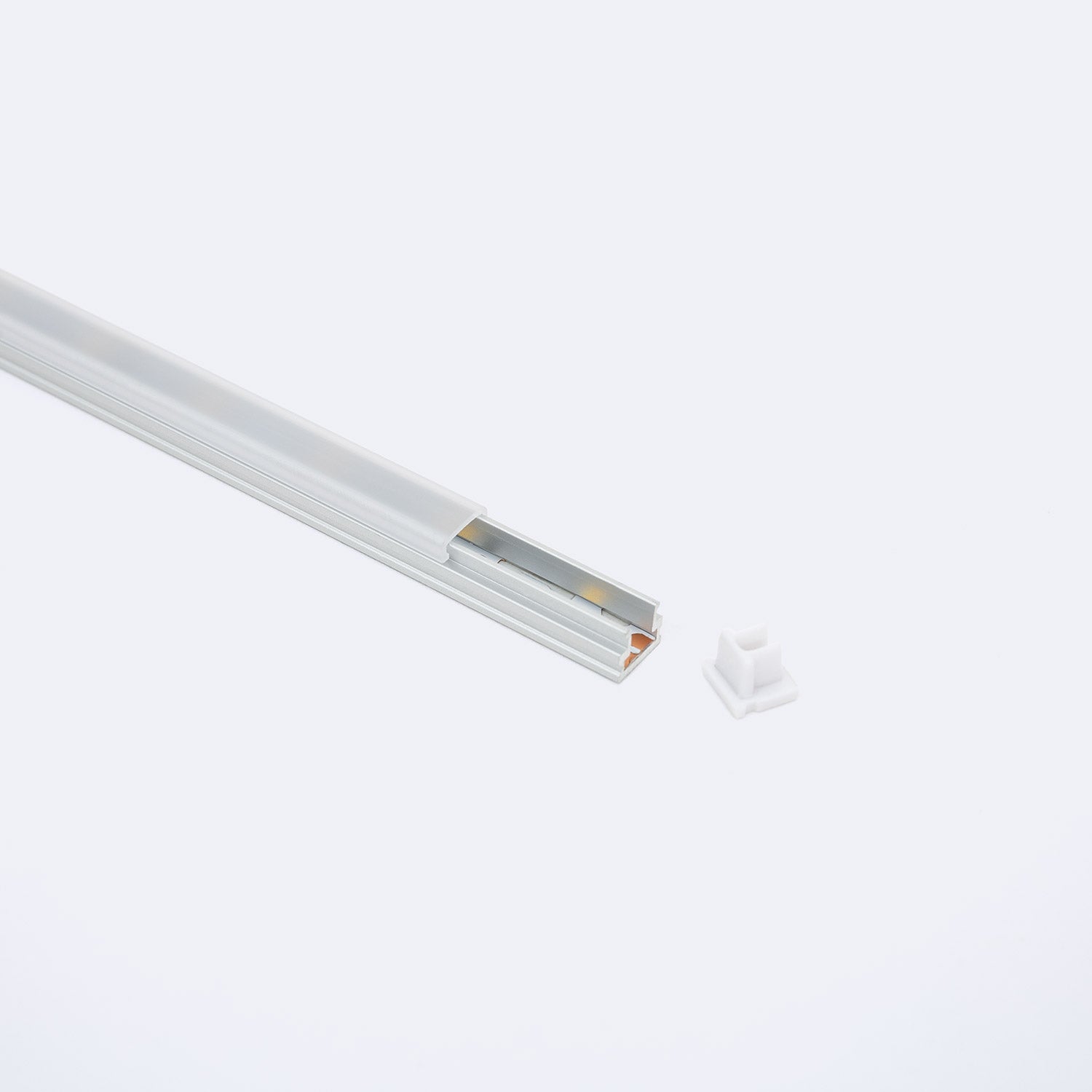 Profilé Aluminium En Saillie 8x8 pour Rubans LED jusqu'à 6 mm - Aluminium 2 m Semi-transparent - Aluminium - 2