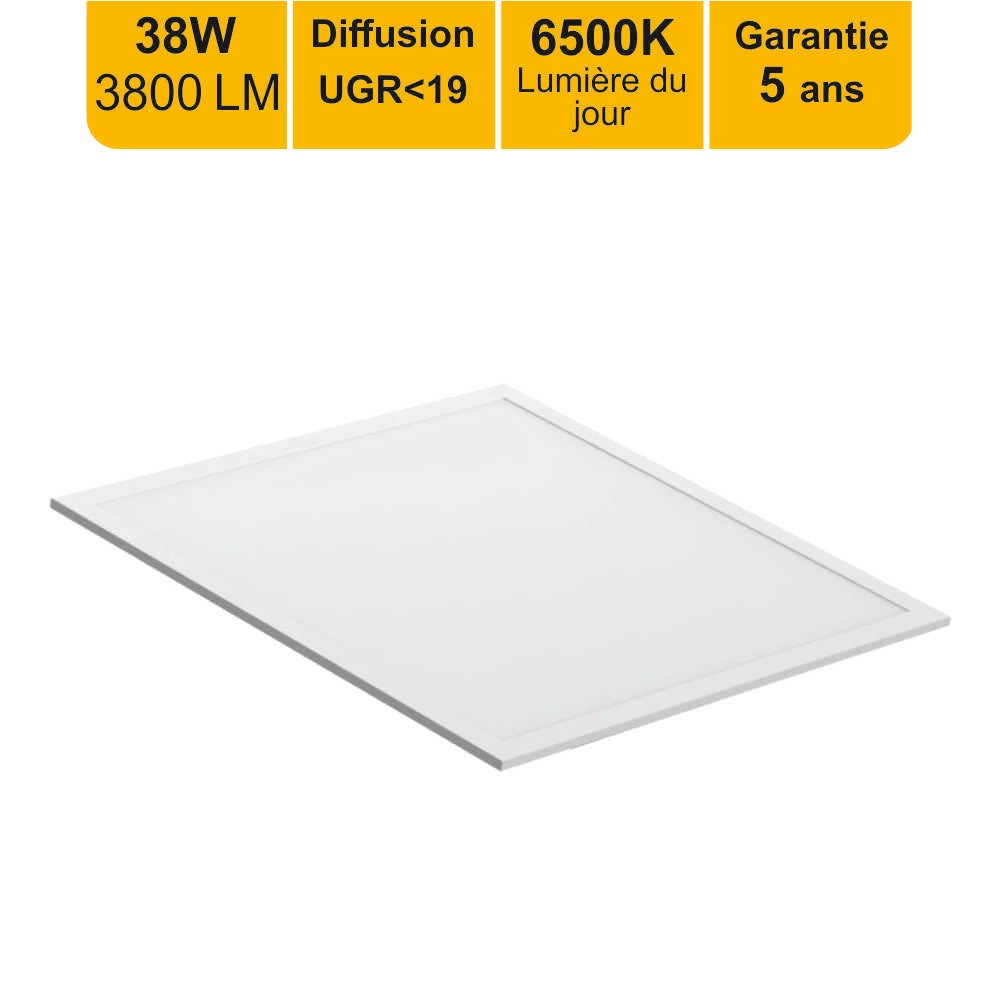Dalle LED 38W 60x60 UGR19 3800lm 6500K - garantie 5 ans | Leroy Merlin