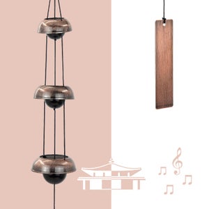Campanello a vento in metallo per esterni giardino e patio