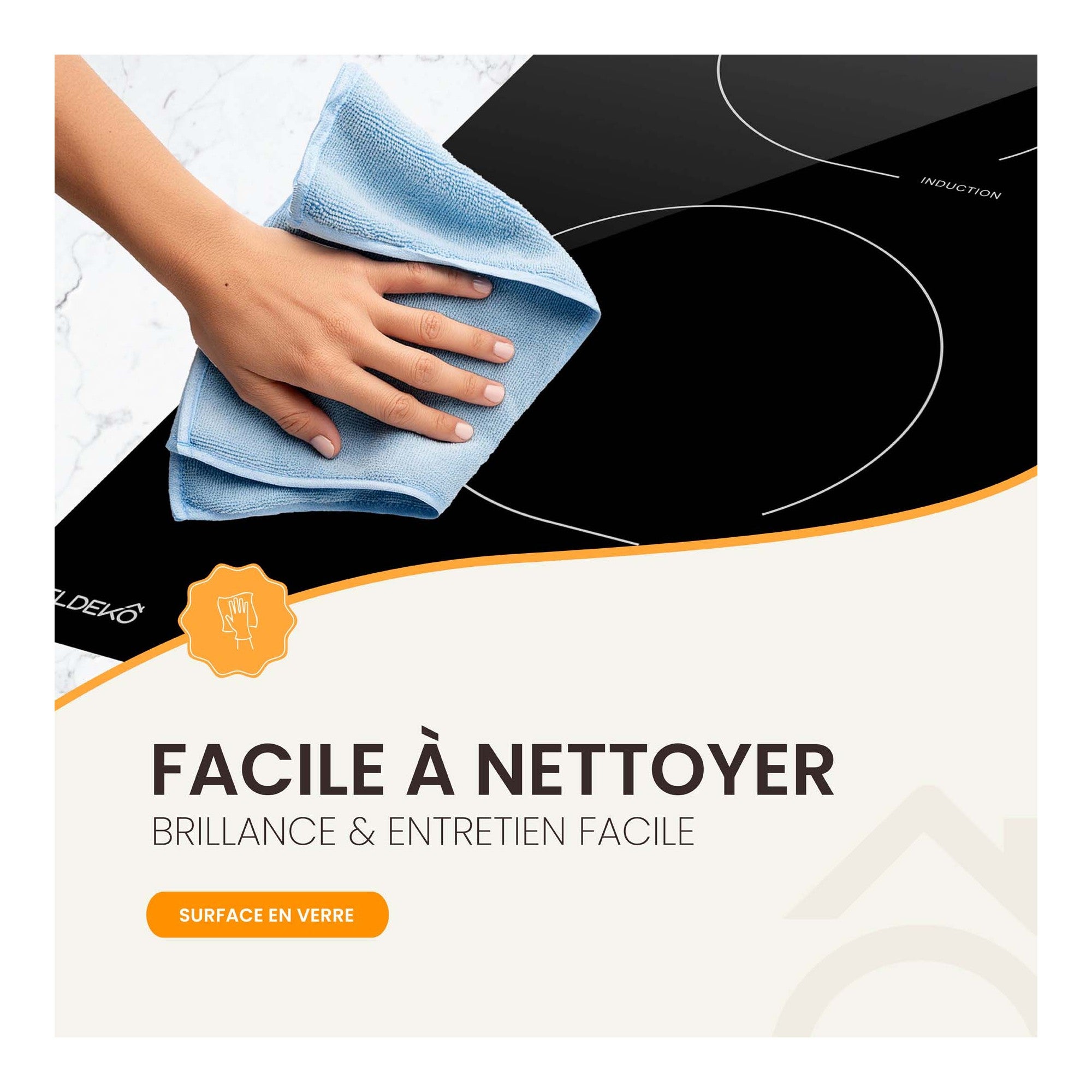 BELDEKO Plaque Induction 2 Feux 3600W Tactile Booster - Marque Française - 6