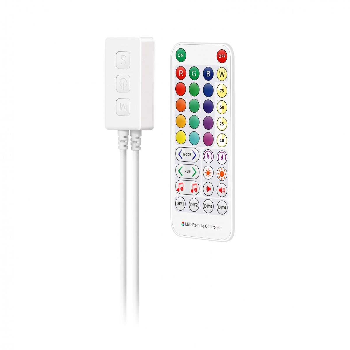 Zestaw do sterowania taśmą LED RGB 5V-24V. Mini kontroler + sterowanie RF. Możliwość zarządzania przez aplikację. 5,2A. SP613E