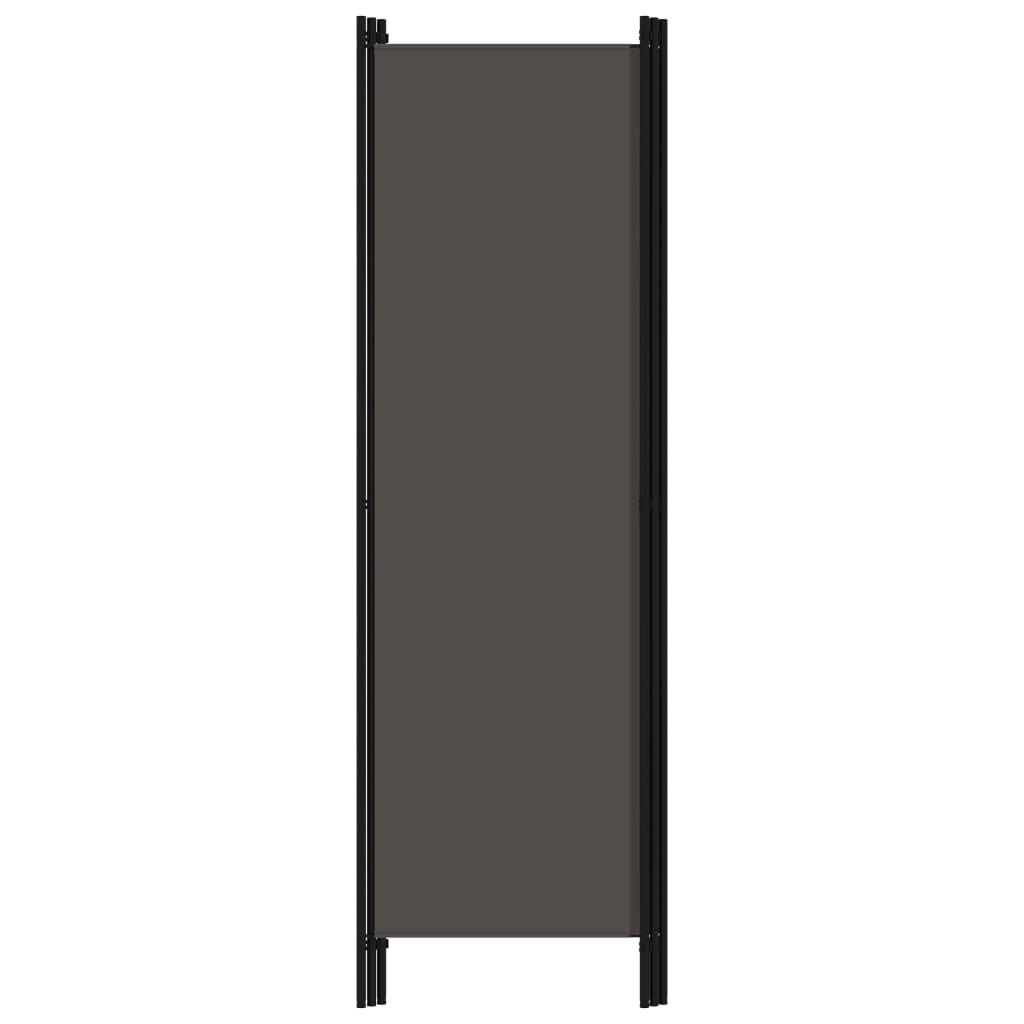 vidaXL Cloison de séparation 3 panneaux Anthracite 150x180 cm - 4