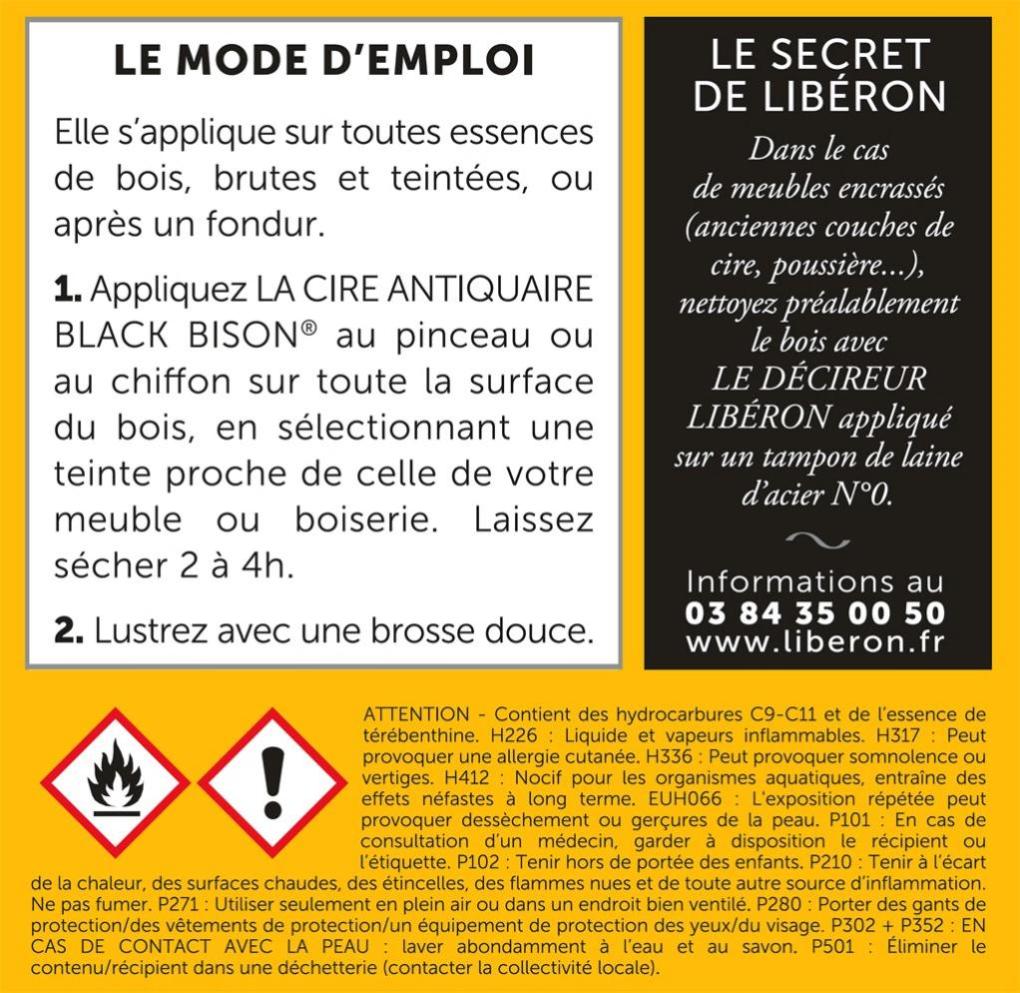 Mobili e oggettistica a cera liquida Antiquaire black bison® LIBERON, rovere moro 0,5 l - 5
