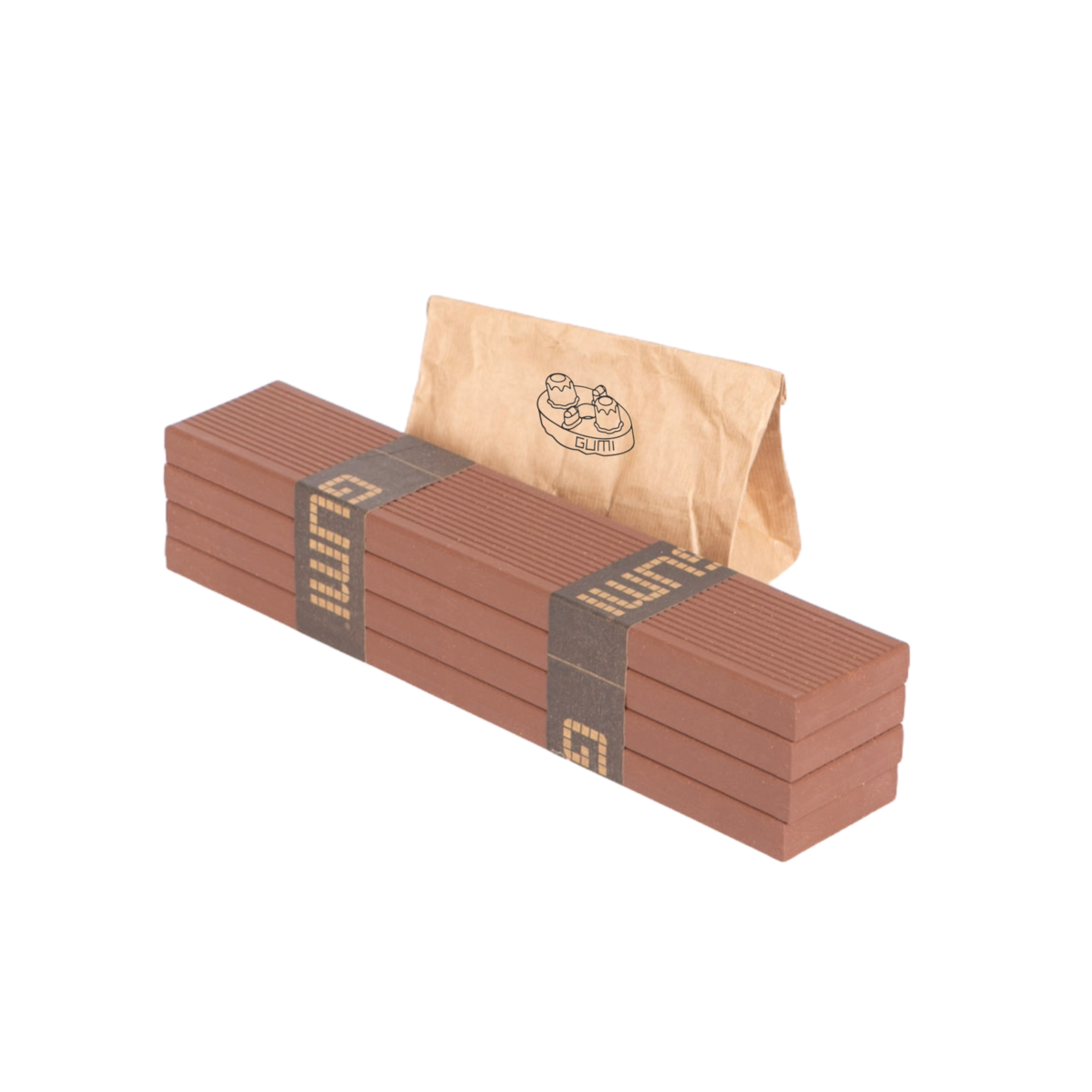 Deska Tarasowa Kompozytowa WPC Kasztan C5 41,6x8x2,1 cm GUMI - 4szt.