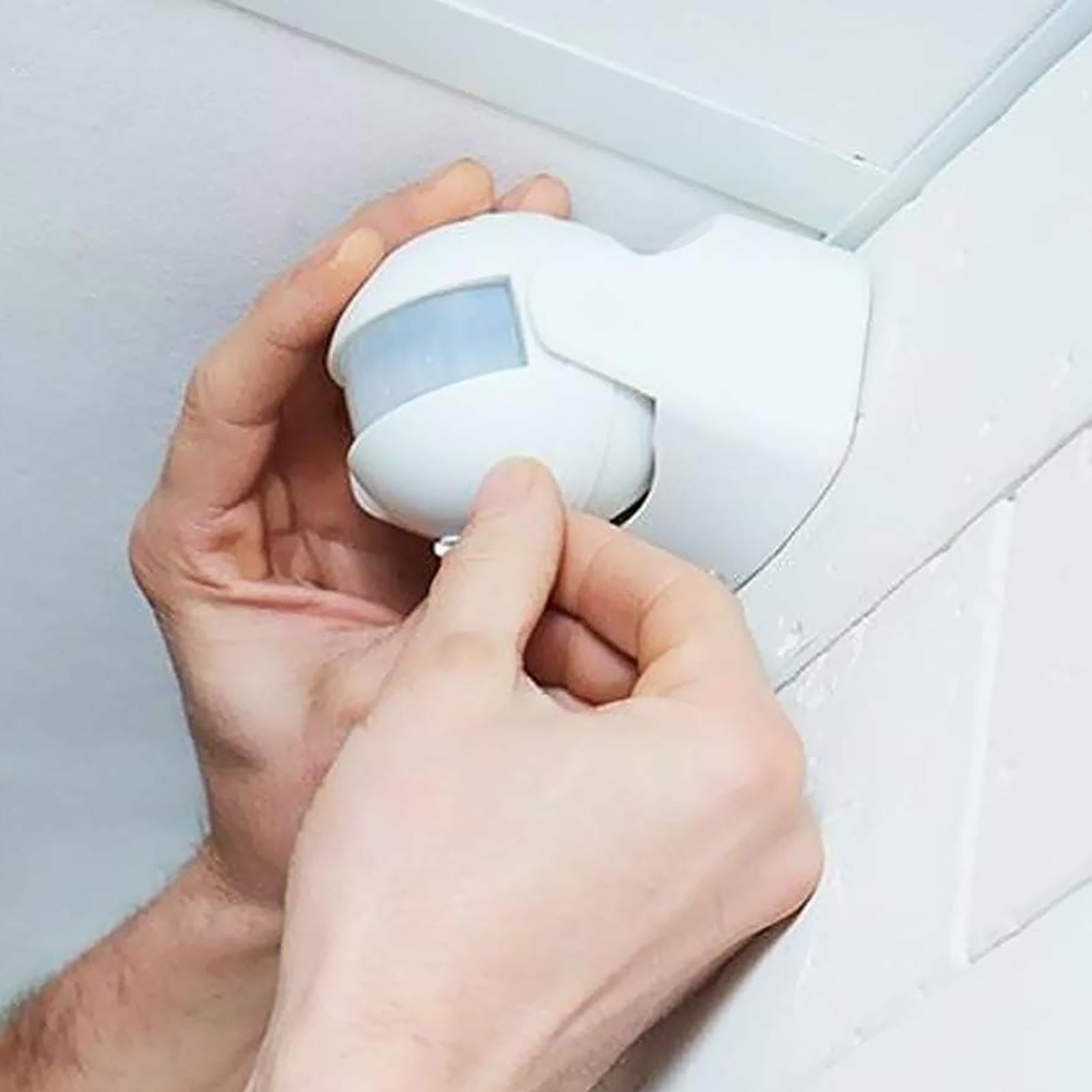 FLEX – détecteur de mouvement mural infrarouge, capteur 180 degrés, IP44, lumières LED, interrupteur, minuterie, arrêt, 230V, BLANC - 2