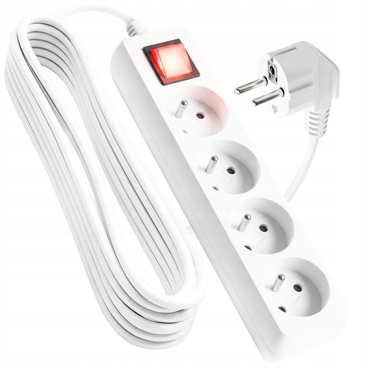 Przedłużacz 3M 4 gniazda 10A IP20 VA0307-3 Vayox