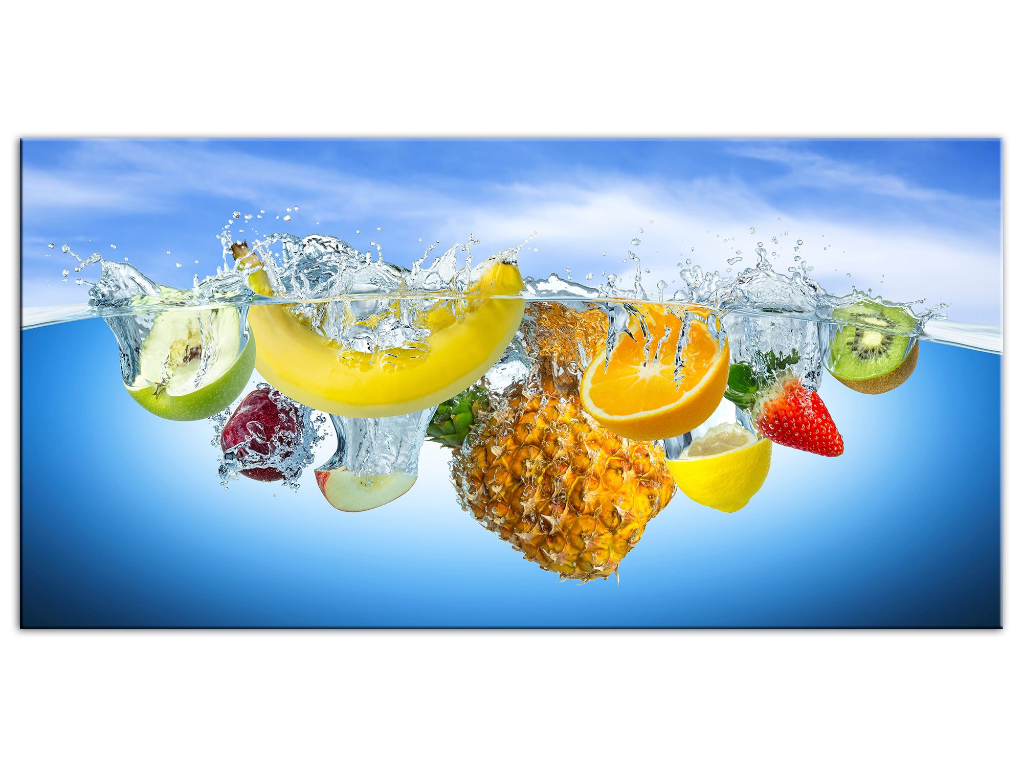 Toile Déco Murale Tableau Déco Cuisine Les Fruits Dans L'eau