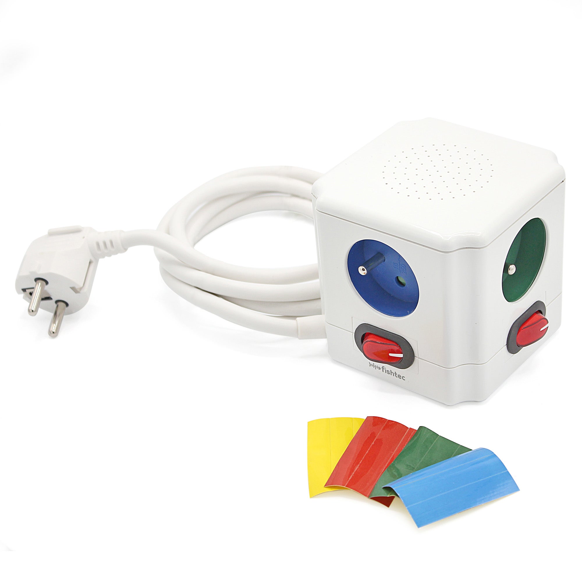 FISHTEC Set 2 Prese Telecomandate Con Telecomando 30m | Protezione Bambini 2300W