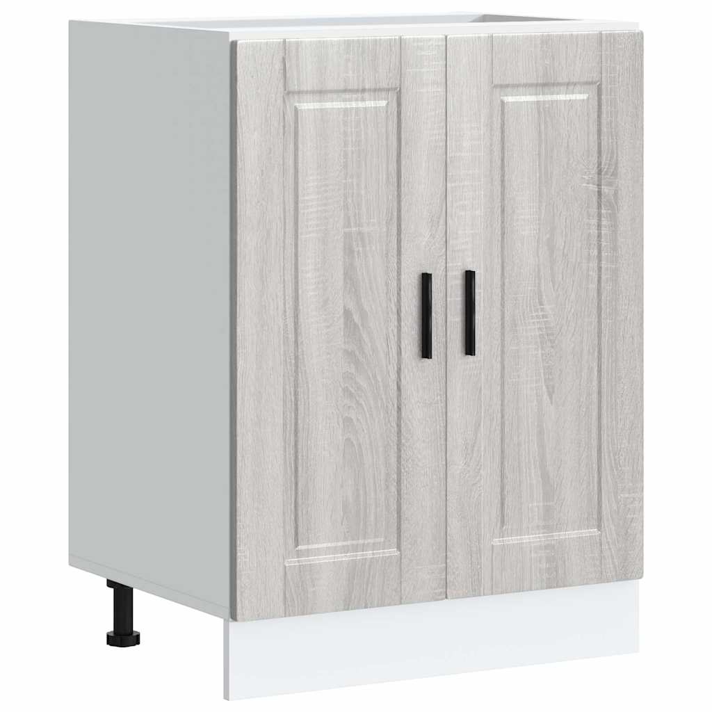 Mueble de cocina de madera de ingeniería sonoma gris