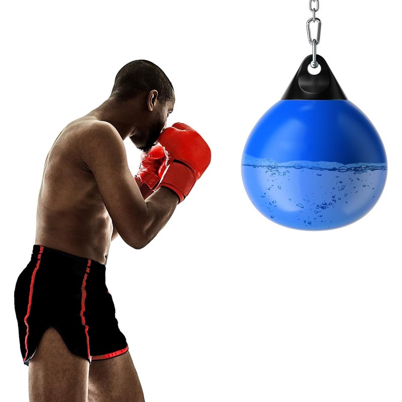Worek Treningowy z Wodą o Wysokości 45,5 cm, Wadze 50 kg, Wypełniony Wtryskiwaczem Wody i Akcesoriami do Zawieszania w Domu lub Biurze.
