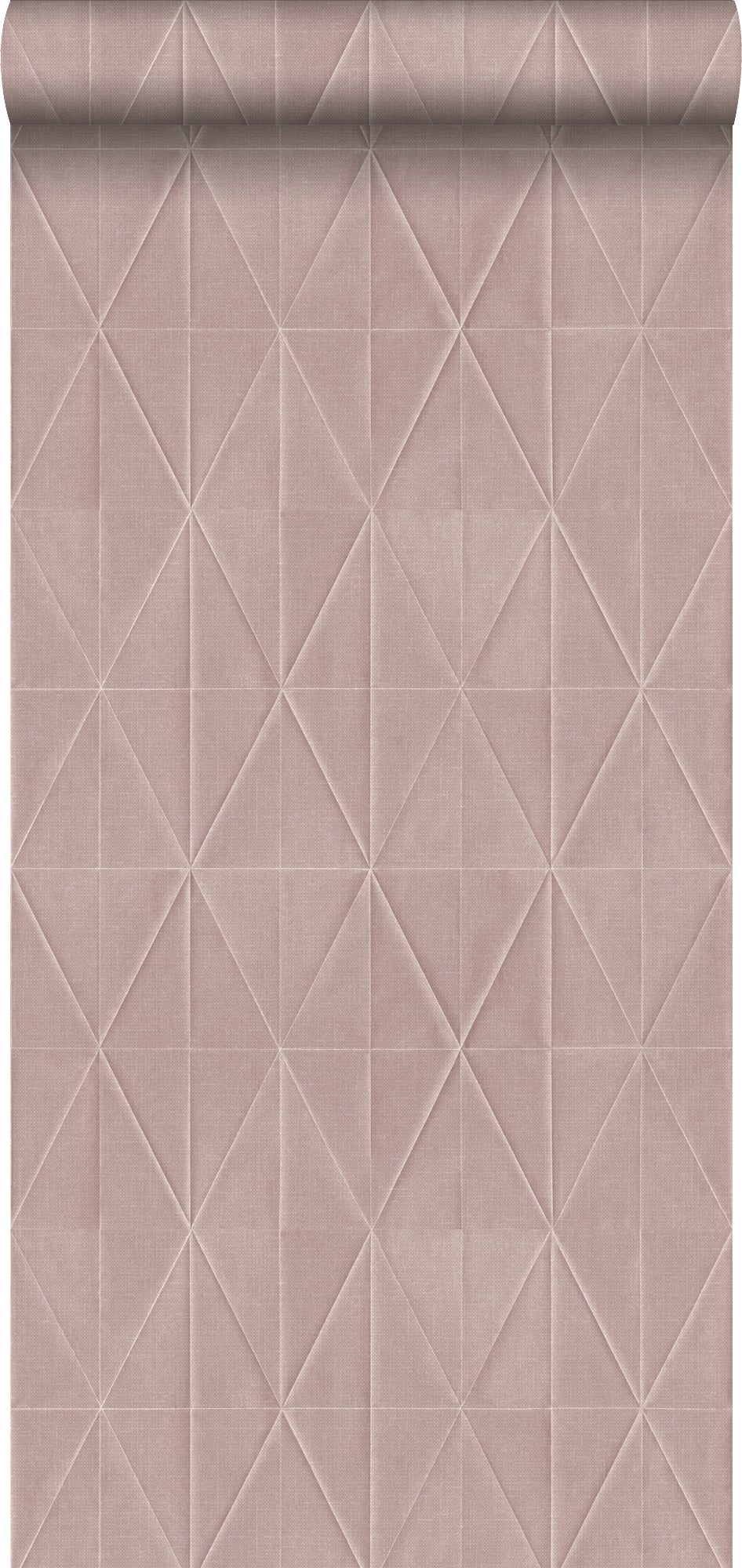 Papel pintado motivo de origami rosa viejo - 0,53 x 10,05 m - estahome