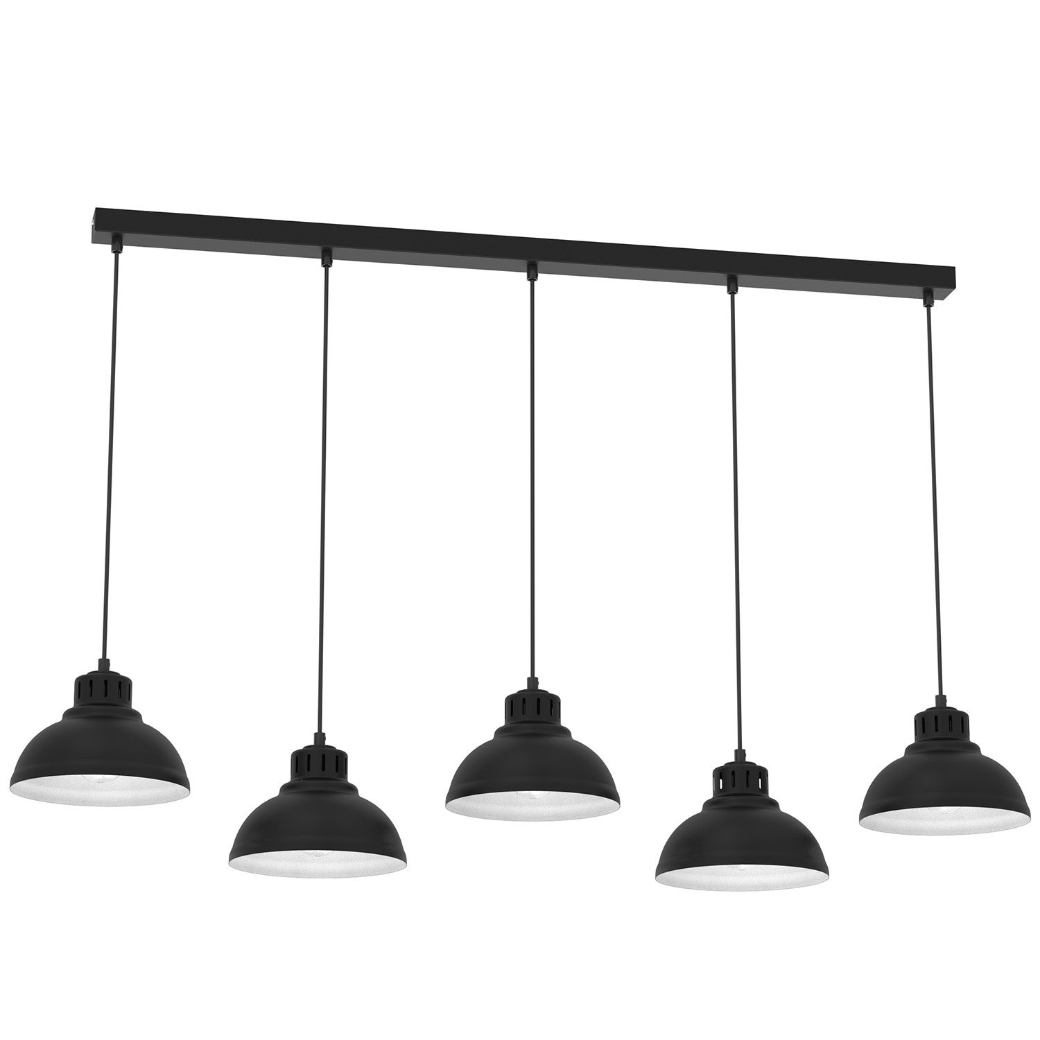 Lampa wisząca Sven czarny matowa-biała 5xE27x15W wym: 110 x 125 x 21 cm metal Luminex