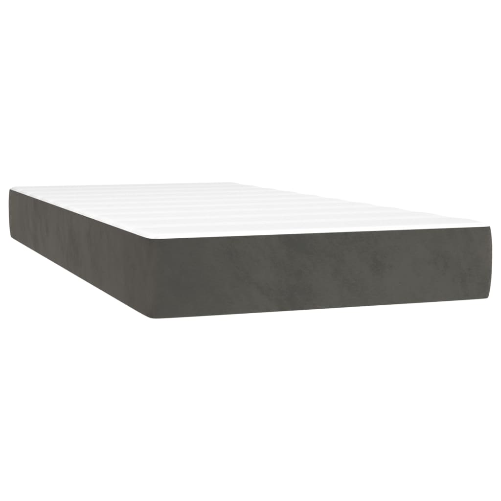Sommier à lattes de lit avec matelas LED gris foncé 120x190 cm vidaXL - 7