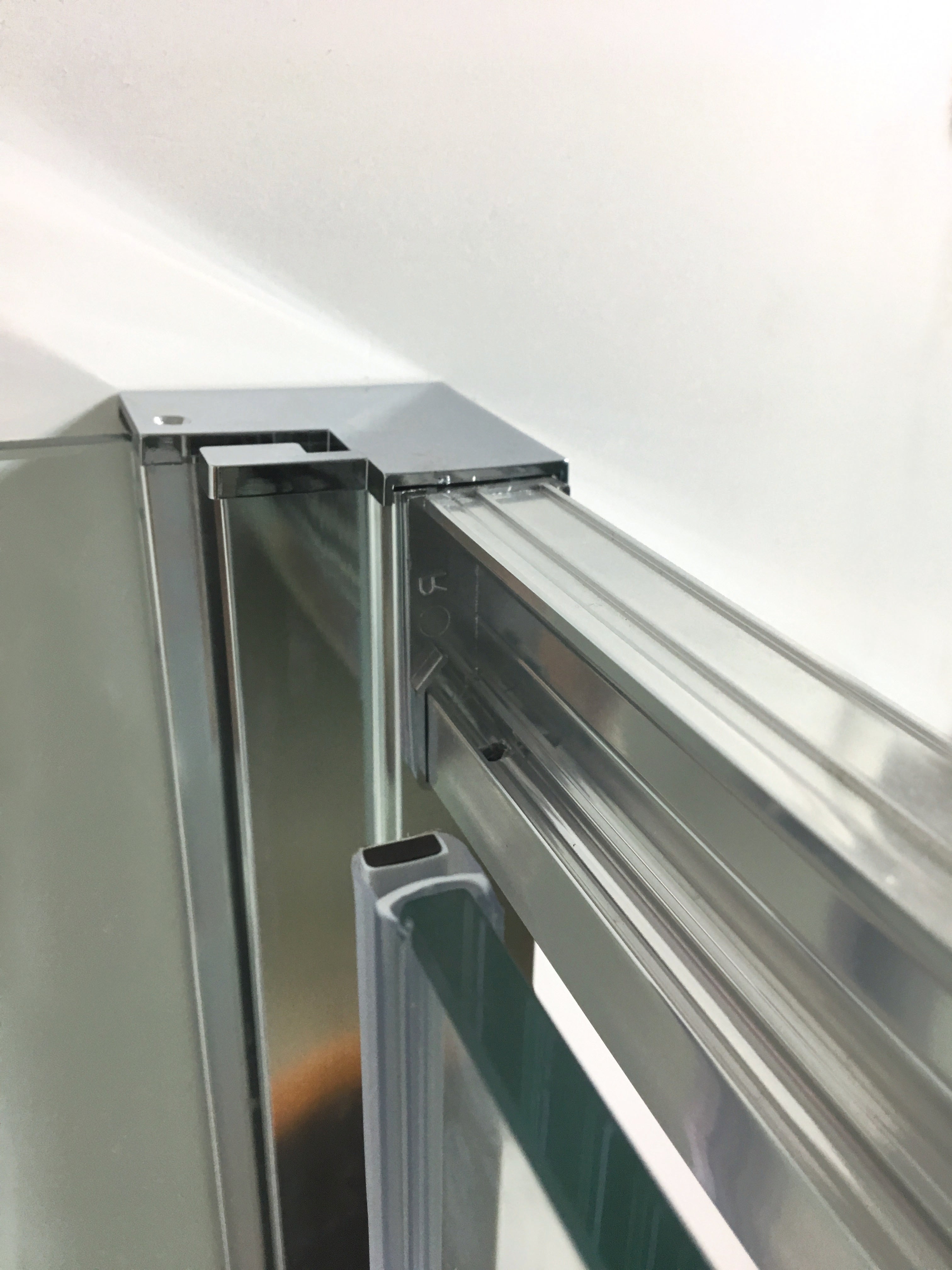 Paroi de douche d'angle AKTUAL accès d'angle 130x70 cm chrome verre ...