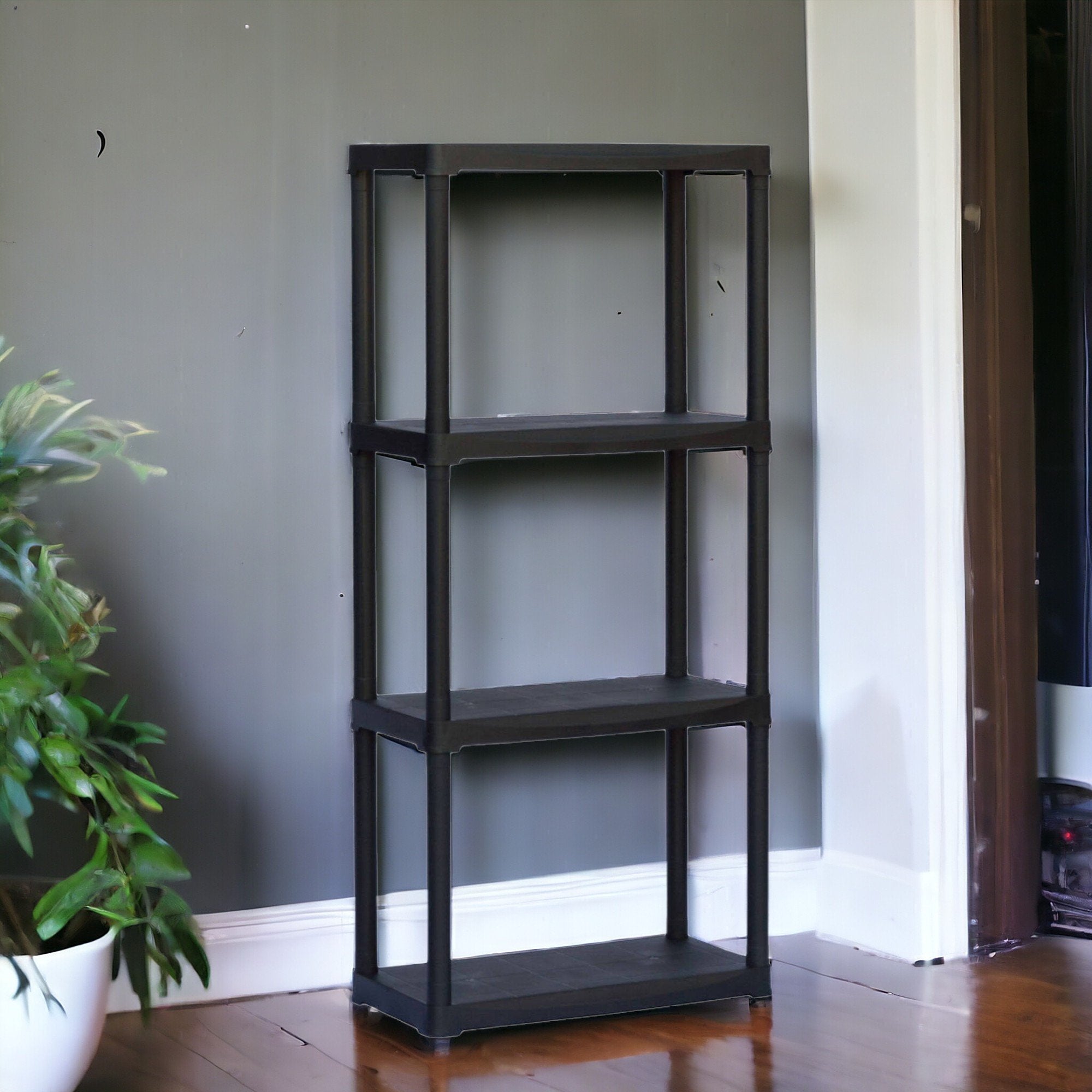 Armario de exterior Ostenda, Estante de exterior, Armario de balcón multiusos, Mueble de exterior, 100% Made in Italy, Antracita, 60x30h133 cm - 2