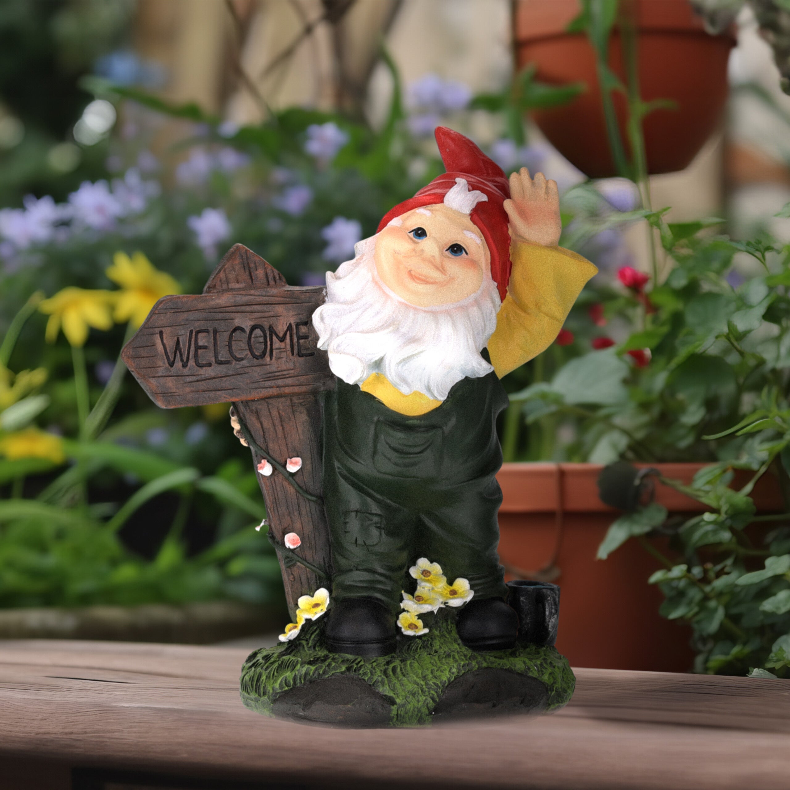 Gnomo Da Giardino, Con Lanterna, Statua Resistente A Intemperie E Gelo Hxlxp 15x7 5x10 5 Cm Nano Colorato Relaxdays 88339603 - 10