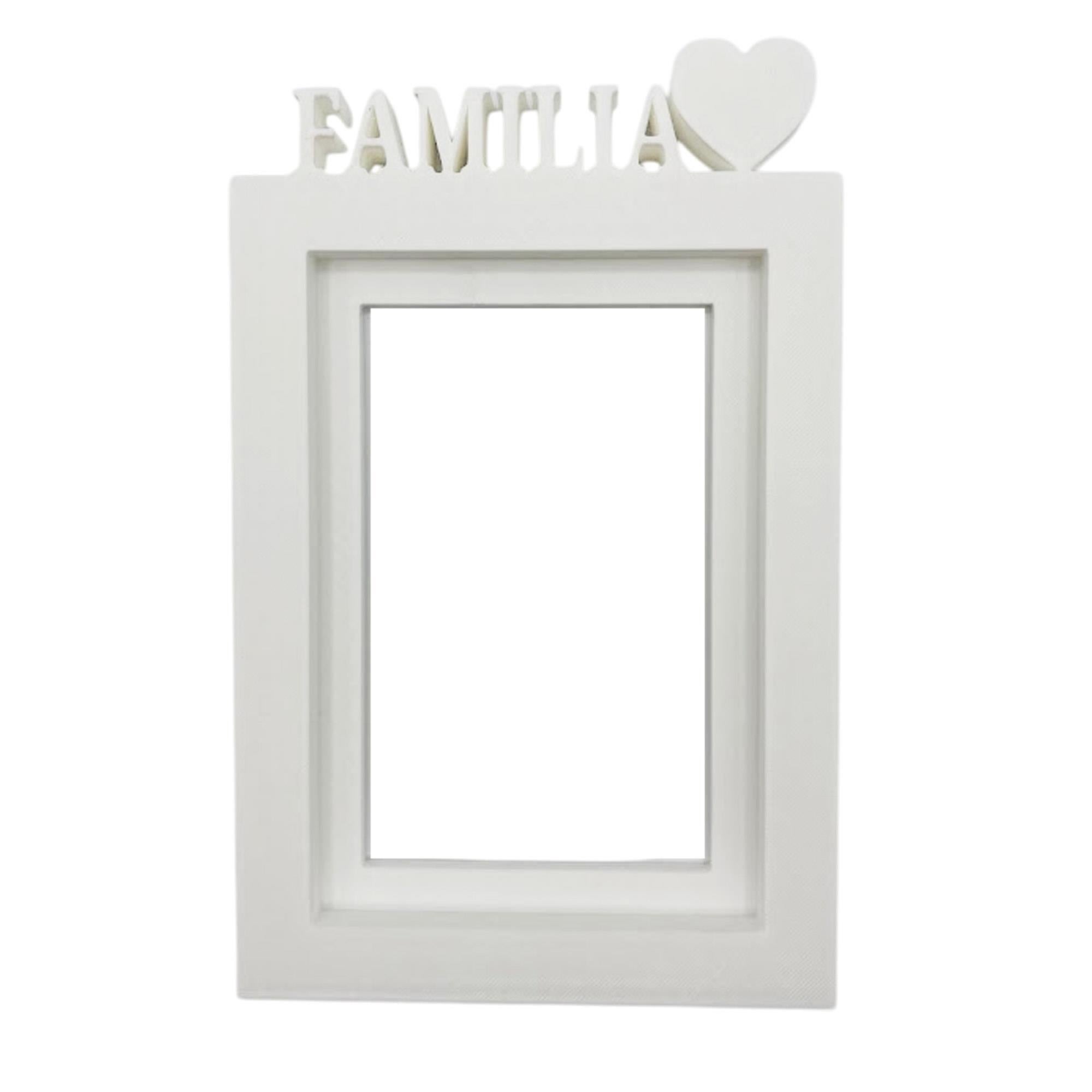 Marco de fotos de mesa o pared / modelo ''familia'' / tamaño del marco 24,5x17,5cm para fotos de 13x18cm / color blanco
