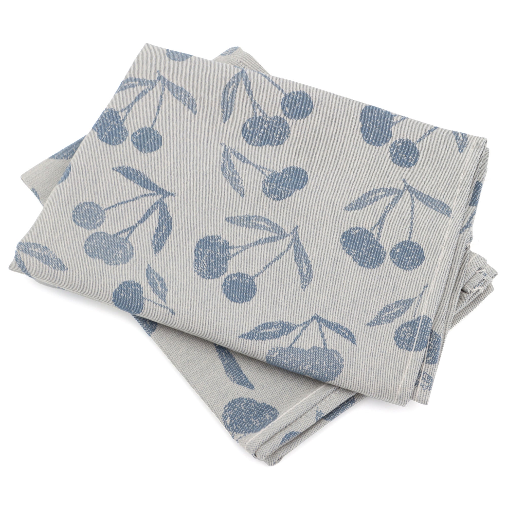 Lot De 2 Torchons De Cuisine SKI En Coton 50x70 Cm - Motif Flocons Et Skieurs - Jaune - 260 G/m² - Fabriqué Au Portugal