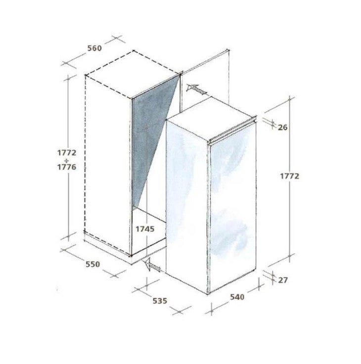 Candy Krió Suite CFBO3550E/N frigo combine Intégré (placement) 286 L F Blanc - 4
