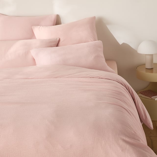 Housse de couette gaze de coton/coton lavé, Kumco - Nude - 240 x 220 cm