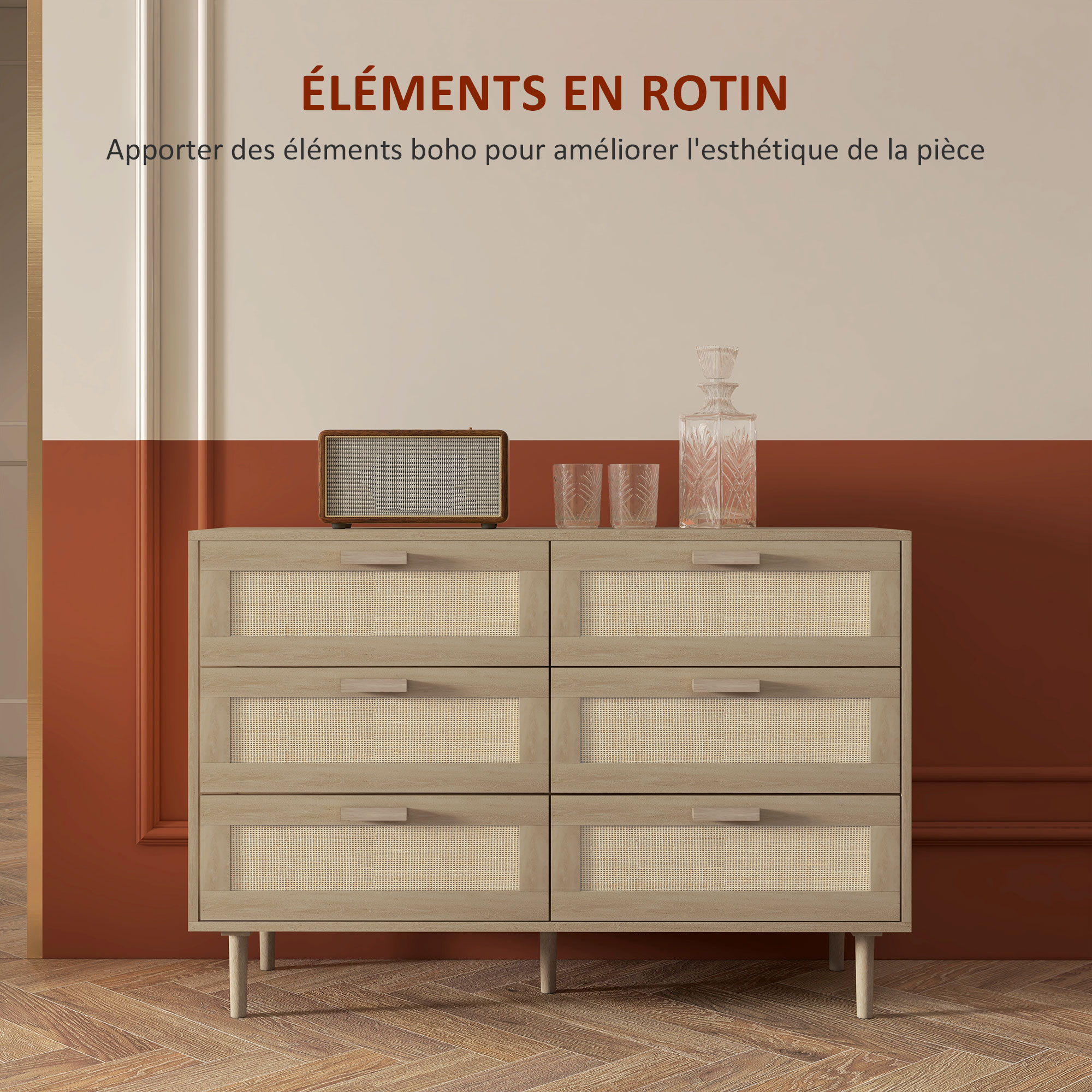 Commode Panneau de particules HOMCOM - 5