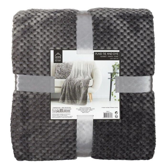 Plaid Nid Abeille Gris Xxl 150x200cm - 4