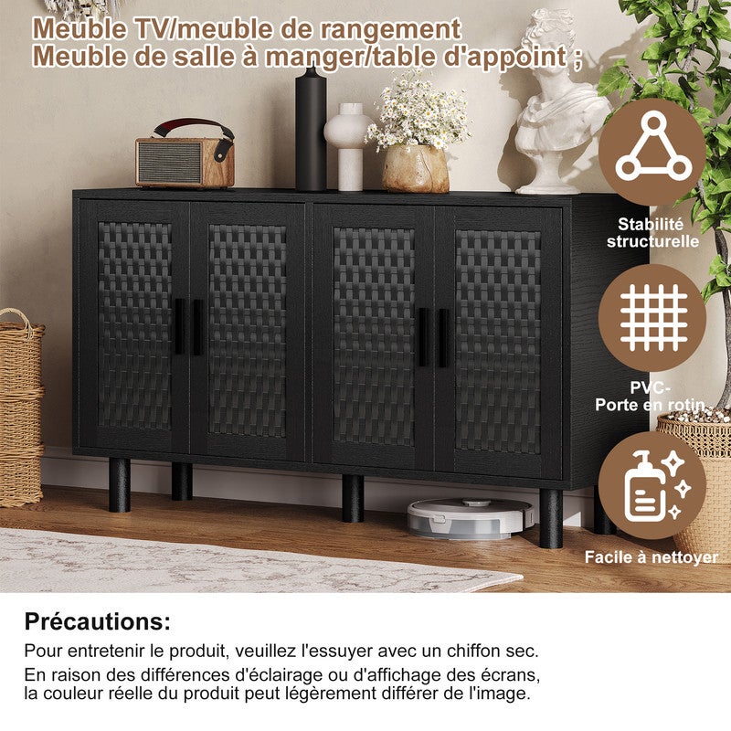 Meubles de rangement, armoires de rangement, design rustique, avec poignées métalliques, pour chambre à coucher, salon - 6