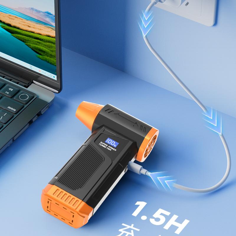 Ventilatore a getto senza fili, soffiatore portatile, aspiratore per polvere, adatto per patii, prati e giardini/rimozione della neve - 8