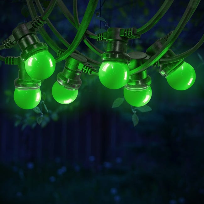 SKYLANTERN Guinguette Deluxe - Ghirlanda di guinguette, 4,5 m, 8 lampadine in vetro allungate, ghirlanda luminosa multicolore con filamento LED con presa SKYLANTERN Guinguette Deluxe - Ghirlanda di guinguette, 4,5 m, 8 lampadine in vetro allungate, ghirlanda luminosa multicolore con filamento LED con presa